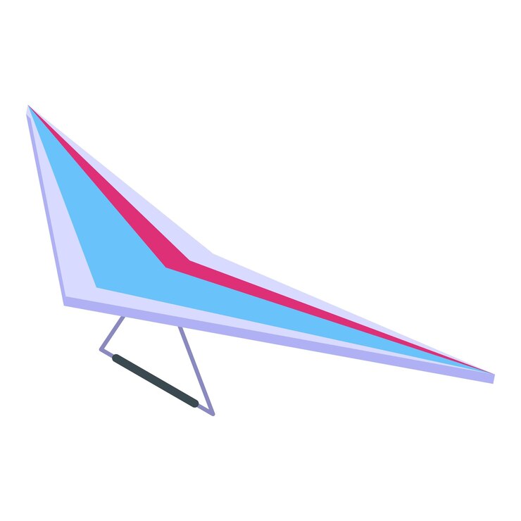 Vector icono de parapente manual isométrico de icono de vector de parapente manual para diseño web aislado sobre fondo blanco