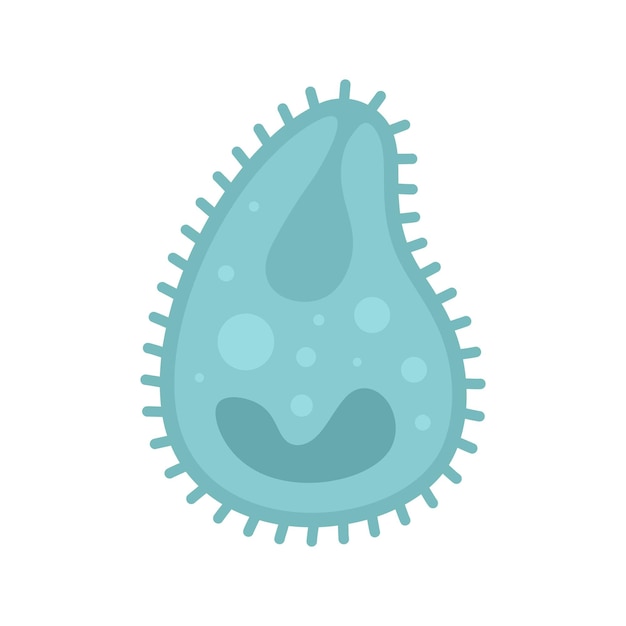 Icono de parásito de células de infección Ilustración plana del icono de vector de parásito de células de infección aislado sobre fondo blanco