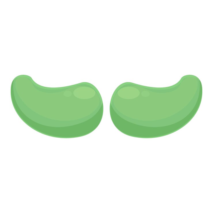 Vector icono de parche en el ojo verde vector de dibujos animados cuidado de la piel aplicar almohadilla