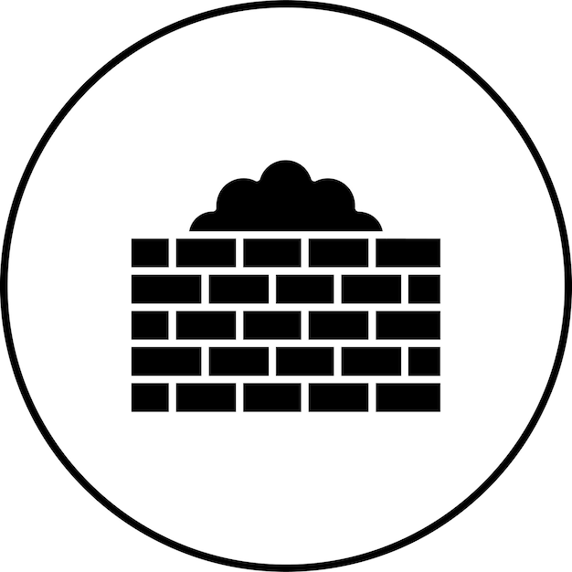 Icono de la pared de ladrillo