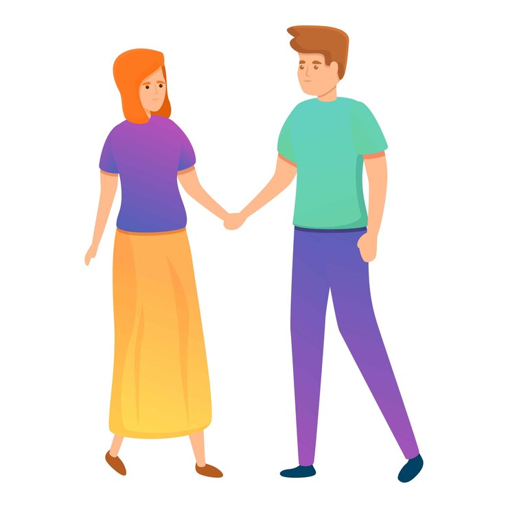 Icono de pareja familiar Caricatura de icono de vector de pareja familiar para diseño web aislado sobre fondo blanco