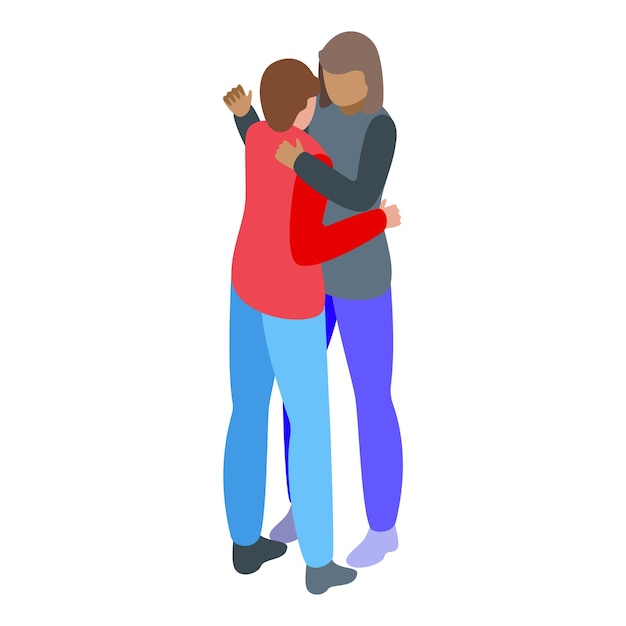 Icono de pareja feliz vector isométrico gente de la felicidad