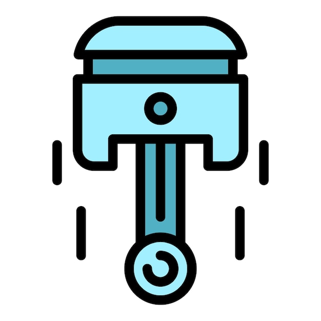 Icono de la parte del coche Contorno del icono vectorial de la pieza del coche Color plano aislado