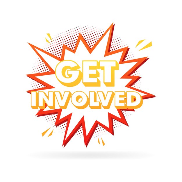 Icono de participación Icono de mensaje explosivo Icono de estilo plano Icono vectorial