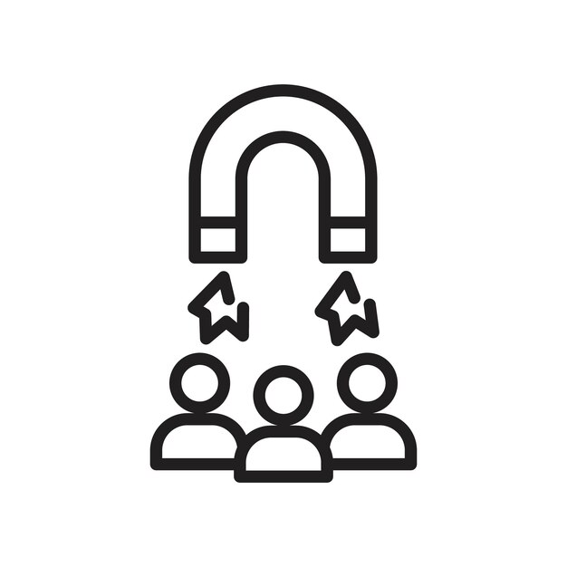 Icono de participación del usuario Arte plano en blanco y negro aislado