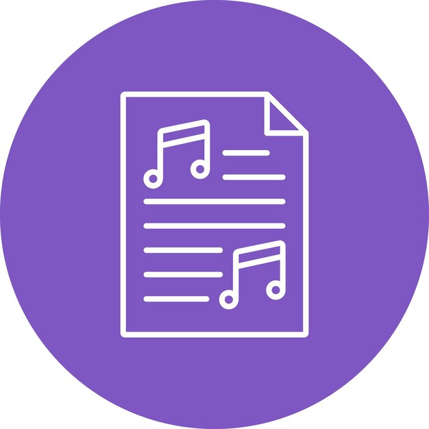 Icono de la partitura de la música