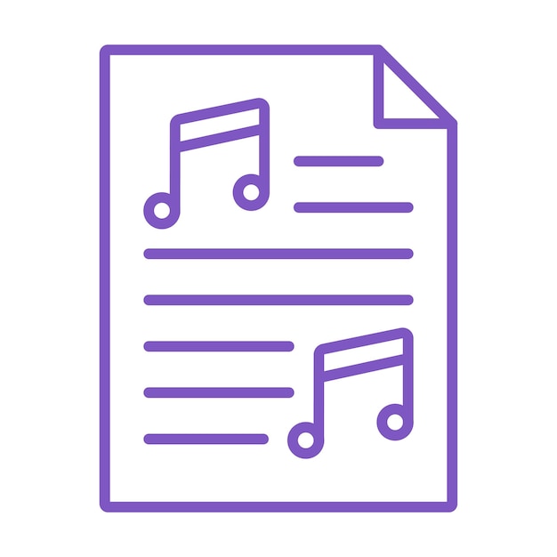 Icono de la partitura de la música