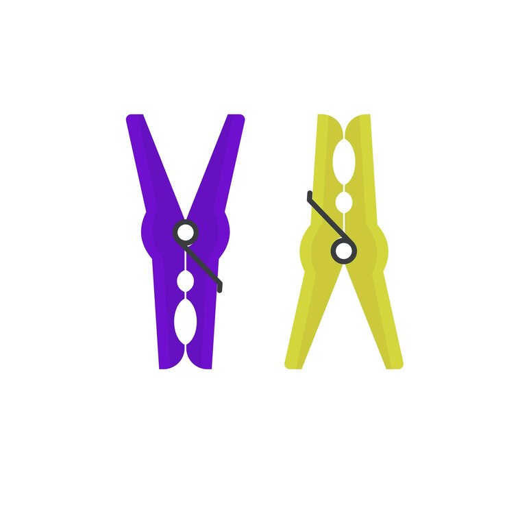 Icono de pasador de ropa Ilustración plana del icono de vector de pasador de ropa para diseño web