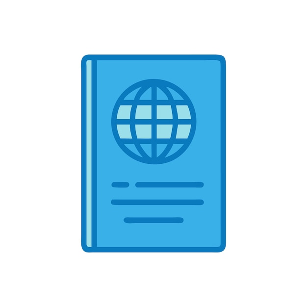 Icono de pasaporte para artículos esenciales para el viaje