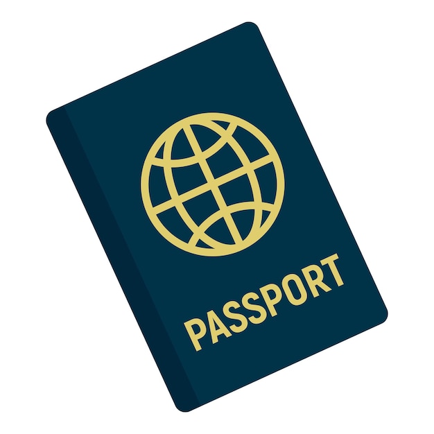 Icono de pasaporte internacional Ilustración plana del icono de vector de pasaporte internacional para diseño web