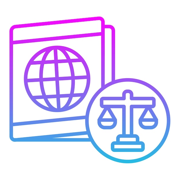 Vector icono de pasaporte legal