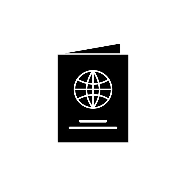 icono de pasaporte plantilla vectorial ilustración diseño de logotipo