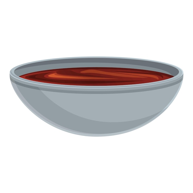 Icono de pasta de chocolate de tazón Caricatura de icono de vector de pasta de chocolate de tazón para diseño web aislado sobre fondo blanco