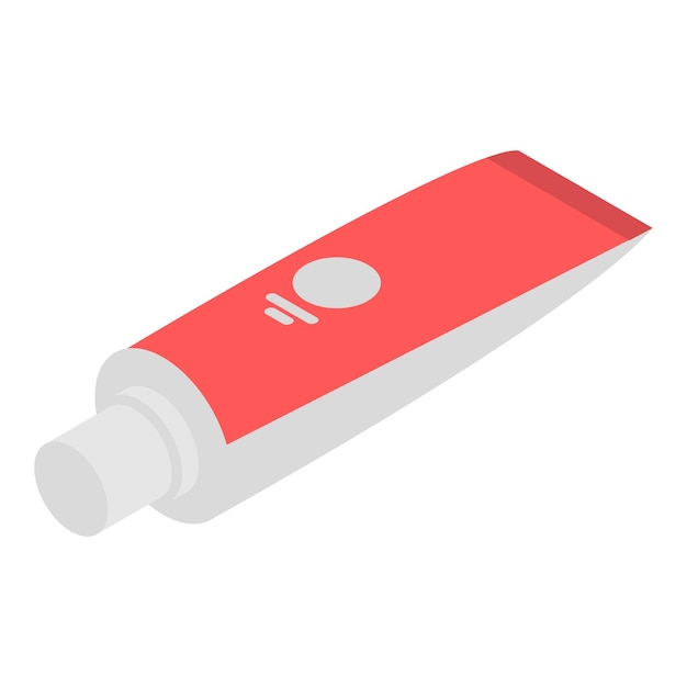 Icono de pasta de dientes médica Isométrica de icono de vector de pasta de dientes médica para diseño web aislado sobre fondo blanco