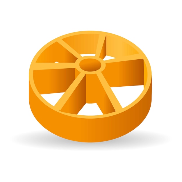 Vector icono de la pasta rotelle icono vectorial de la pasta rotelle para el diseño web aislado en fondo blanco