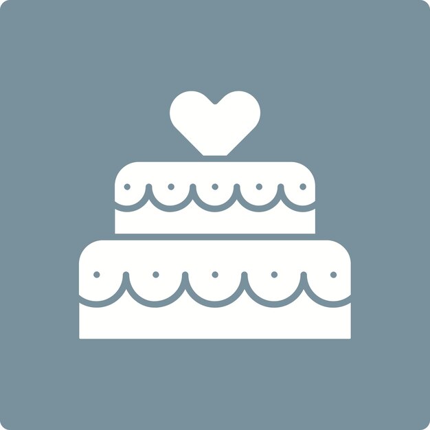 El icono del pastel de bodas