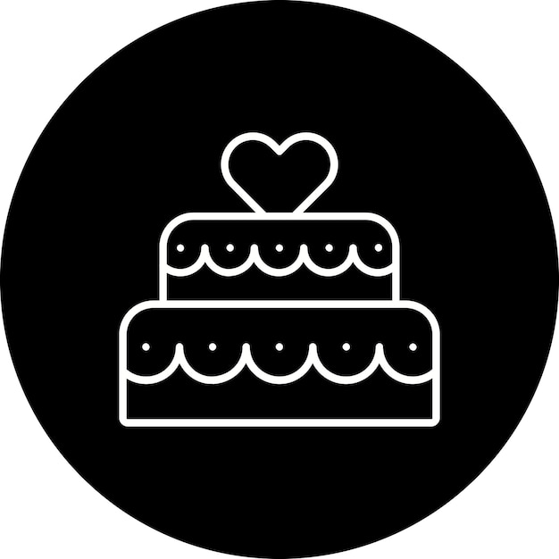 El icono del pastel de bodas