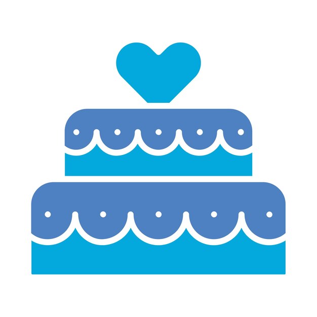 El icono del pastel de bodas