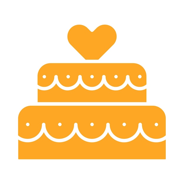 El icono del pastel de bodas