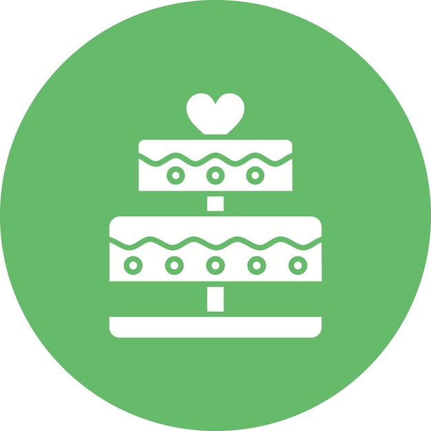 El icono del pastel de bodas