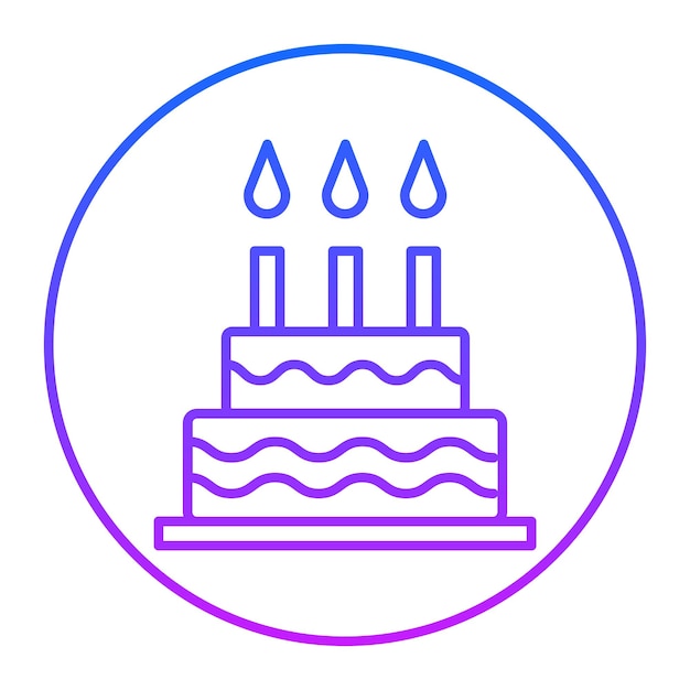 El icono del pastel de bodas