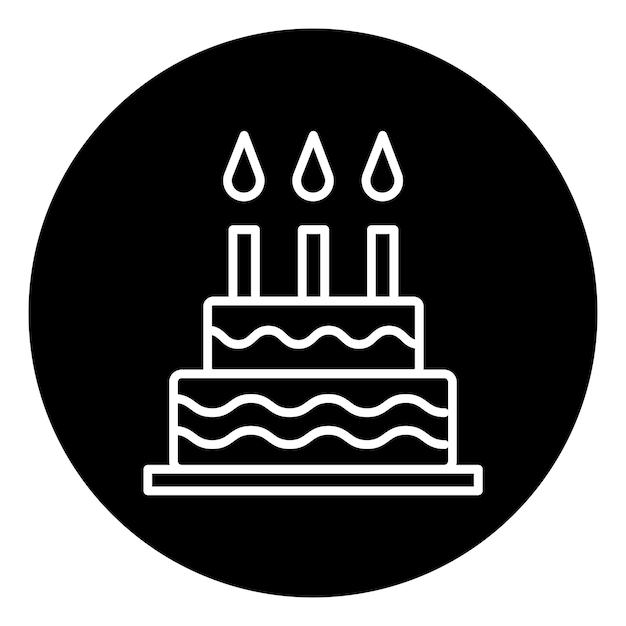El icono del pastel de bodas