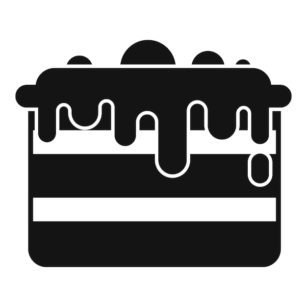 Icono de pastel de chocolate crema Ilustración simple del icono de vector de pastel de chocolate crema para diseño web aislado sobre fondo blanco