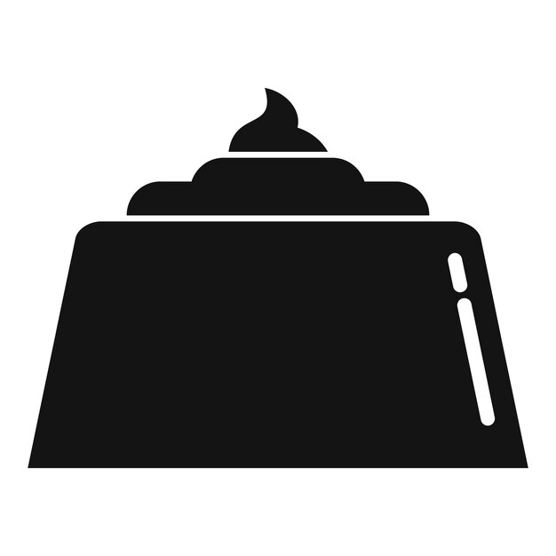 Icono de pastel de chocolate Ilustración simple del icono de vector de pastel de chocolate para diseño web aislado sobre fondo blanco