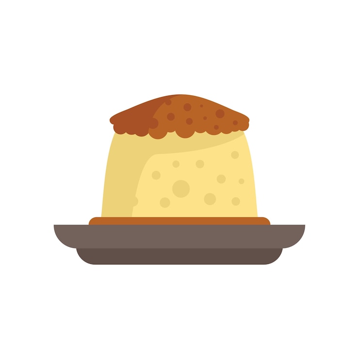 Vector icono de pastel de comida de grecia ilustración plana del icono de vector de pastel de comida de grecia para diseño web aislado