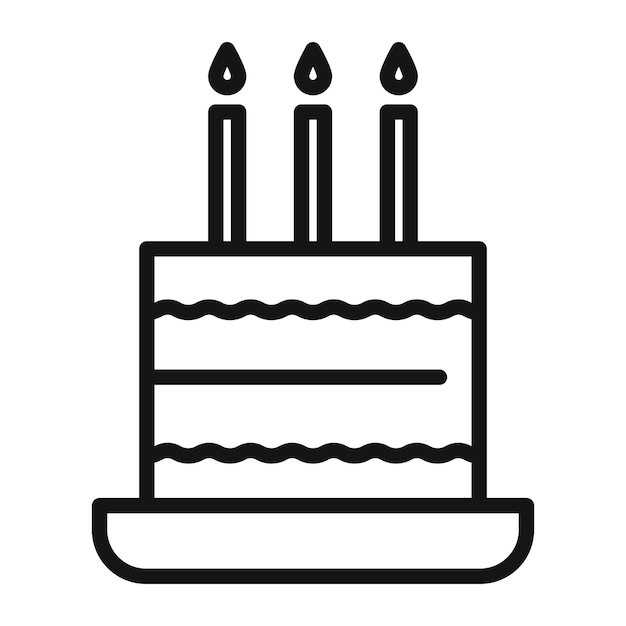 Icono de pastel de cumpleaños perfecto para temas de fiestas