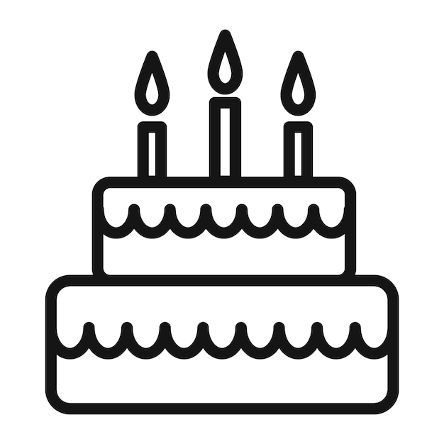 Icono de pastel de cumpleaños perfecto para temas de fiestas