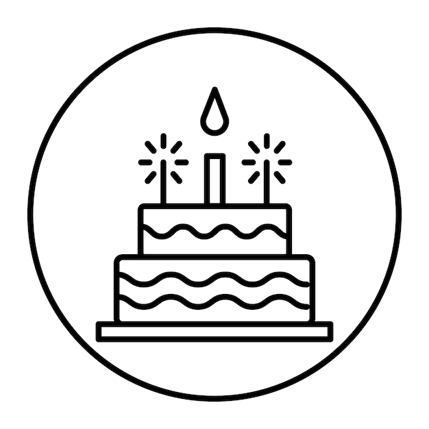 Icono del pastel de cumpleaños
