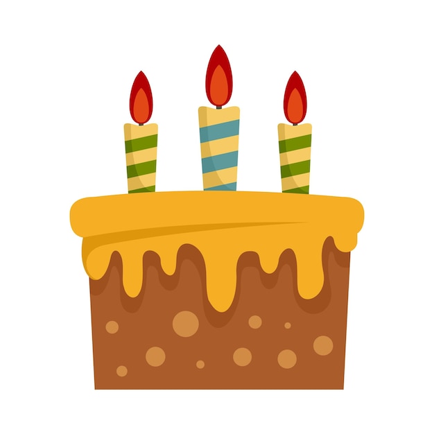 Icono de pastel dulce Ilustración plana del ícono vectorial de pastel doce para el diseño web