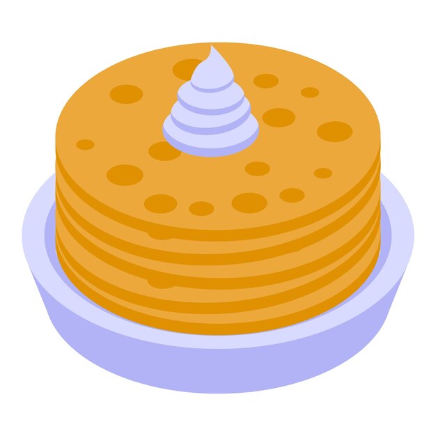 Icono de pastel de gula Isométrico de icono de vector de pastel de gula para diseño web aislado sobre fondo blanco