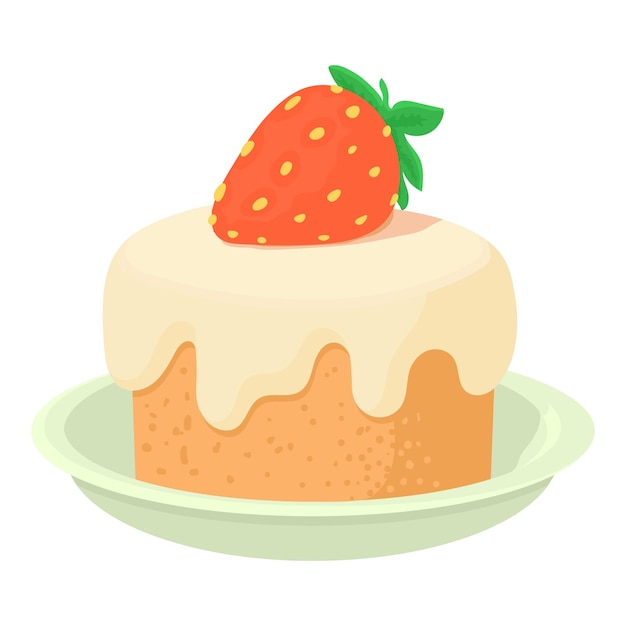 Icono de pastel Ilustración animada del ícono vectorial de pastel para la web