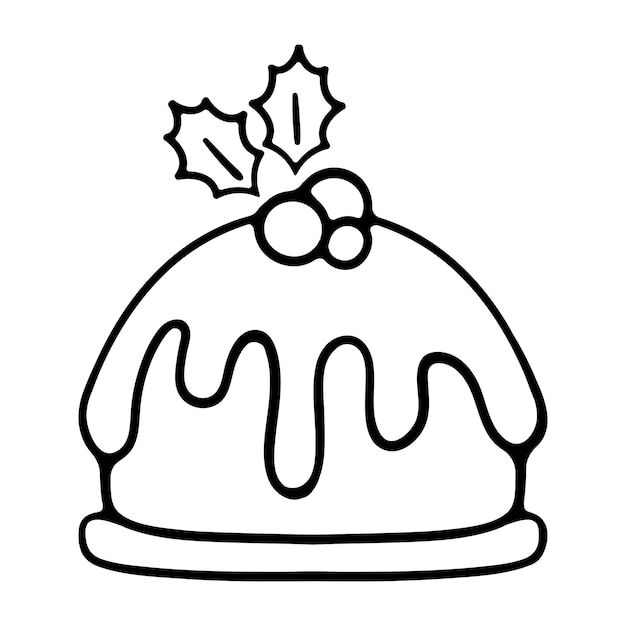 Icono de pastel de Navidad Ilustración vectorial hermosos pasteles modernos como el pastel de chocolate pastel de Napoleón tiramisu Año Nuevo regalo de vacaciones de Navidad Santa celebración 1 de enero invierno