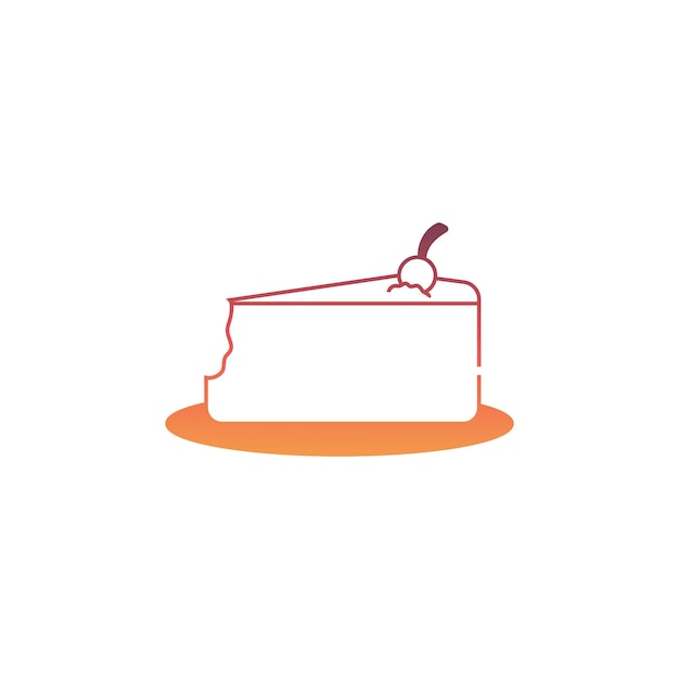 Vector icono de pastel de postre dulce