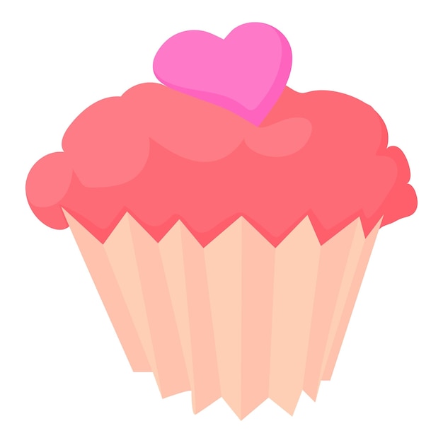 Icono de pastel de San Valentín Ilustración animada del ícono vectorial de la pastel de san Valentín para la web