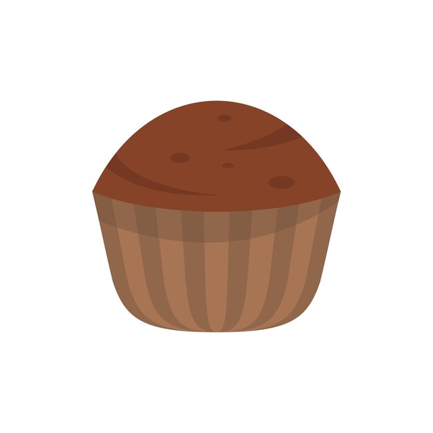 Icono de pastel de taza Ilustración plana del icono de vector de pastel de taza aislado sobre fondo blanco