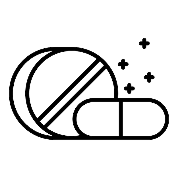 Icono de pastillas para alergias Icono de vector de pastillas para alergias para diseño web aislado en fondo blanco