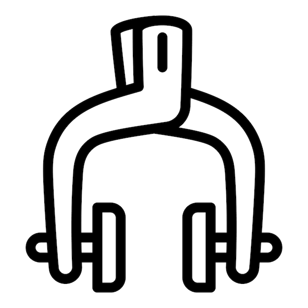 Icono de pastillas de freno de bicicleta Contorno Icono de vector de pastillas de freno de bicicleta para diseño web aislado sobre fondo blanco