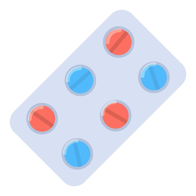 Icono de pastillas Ilustración plana del icono de vector de pastillas para web