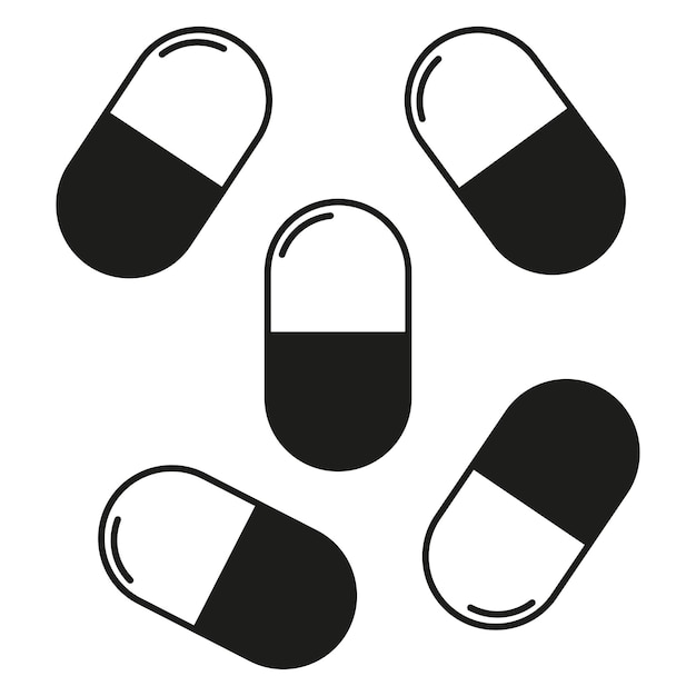 Icono de pastillas Símbolo de tableta Ilustración vectorial EPS 10