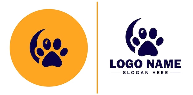 Vector el icono de la pata de la mascota, el perro, el gato, el cachorro, el logotipo, el signo, el símbolo, el vector editable.