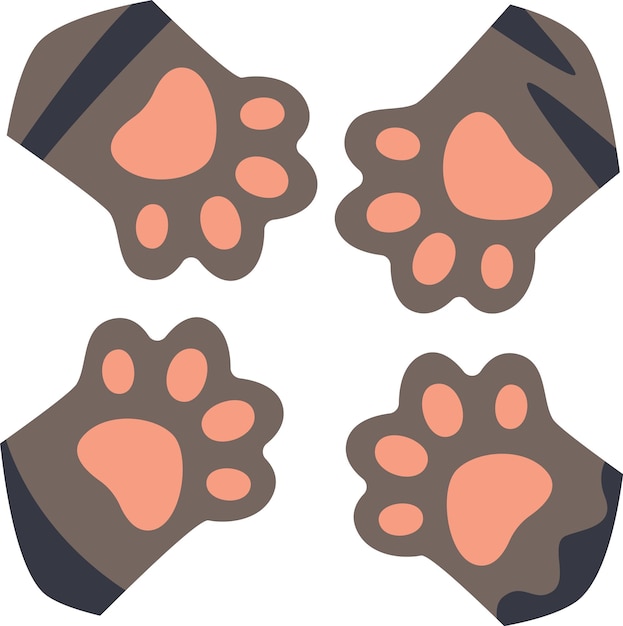 Vector el icono de las patas de gato