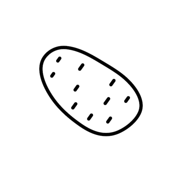 Icono de patata aislado sobre un fondo blanco