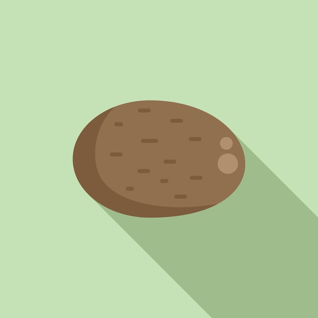 Icono de patata transgénica vector plano ADN alimentos medicina genética