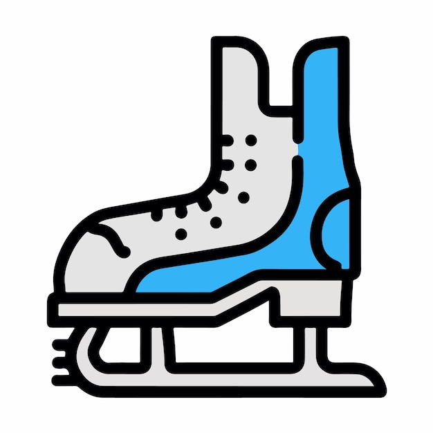 icono de patinaje sobre hielo icono de vector plano simple