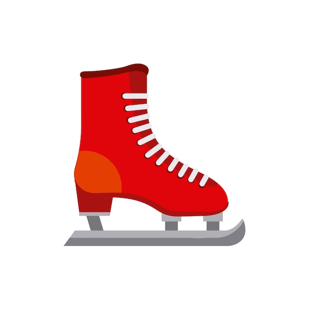 Icono de patines de hielo sobre fondo blanco. diseño colorido. ilustración vectorial