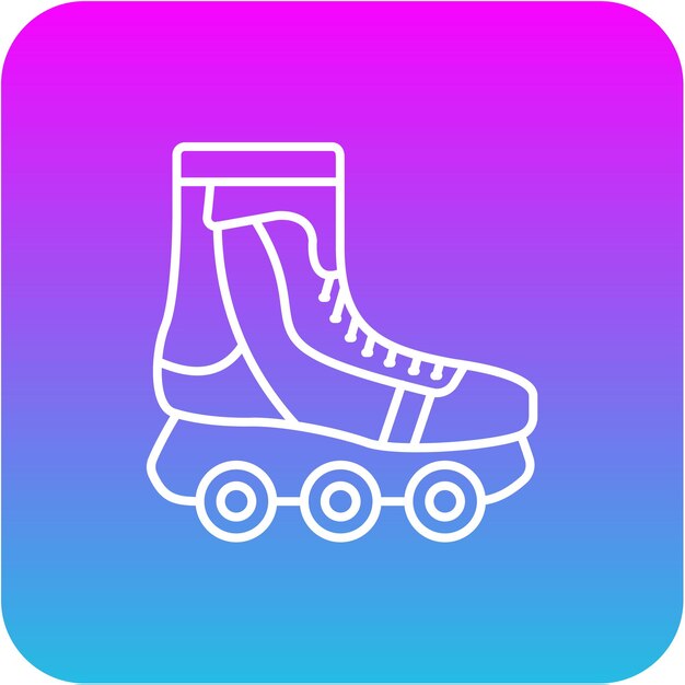 El icono de los patines de patinaje